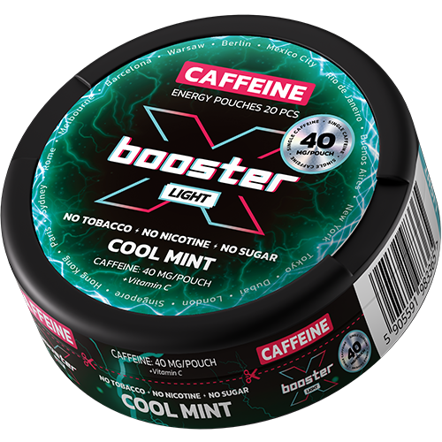 X-booster  - Snusy, woreczki nikotynowe, dostępne w Polsce, Snus Polska, Snus, nicotine pouches, snus europe, europe snus, caffeine pouches, snus planet