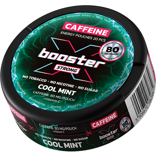 X-booster  - Snusy, woreczki nikotynowe, dostępne w Polsce, Snus Polska, Snus, nicotine pouches, snus europe, europe snus, caffeine pouches, snus planet