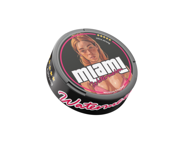 MIAMI  - Snusy, woreczki nikotynowe, dostępne w Polsce, Snus Polska, Snus, nicotine pouches, snus europe, europe snus, caffeine pouches, snus planet